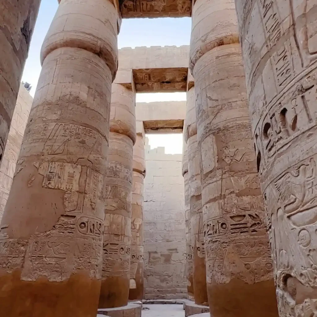 Towering ancient pillars