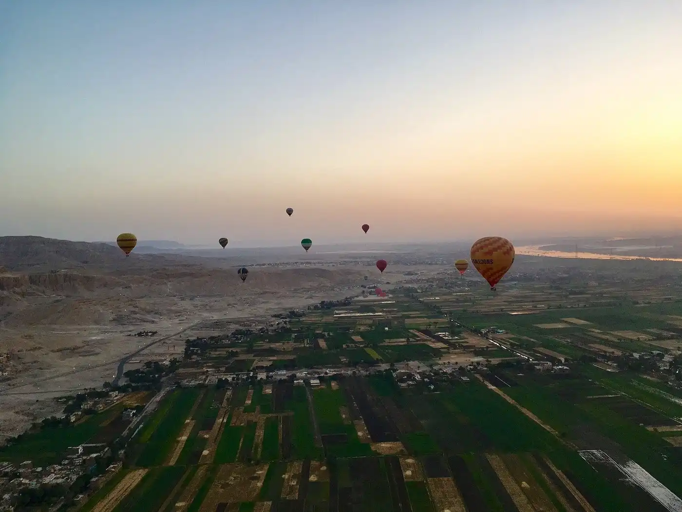 Hot Air Balloons Over Luxor