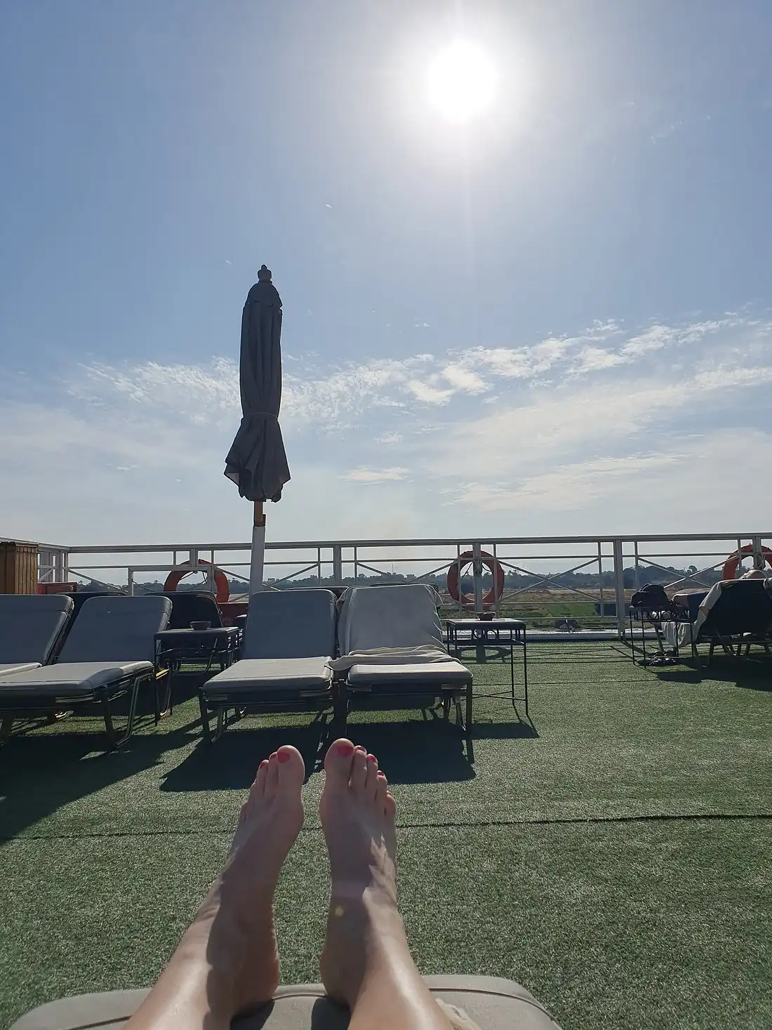 Sunlit deck views
