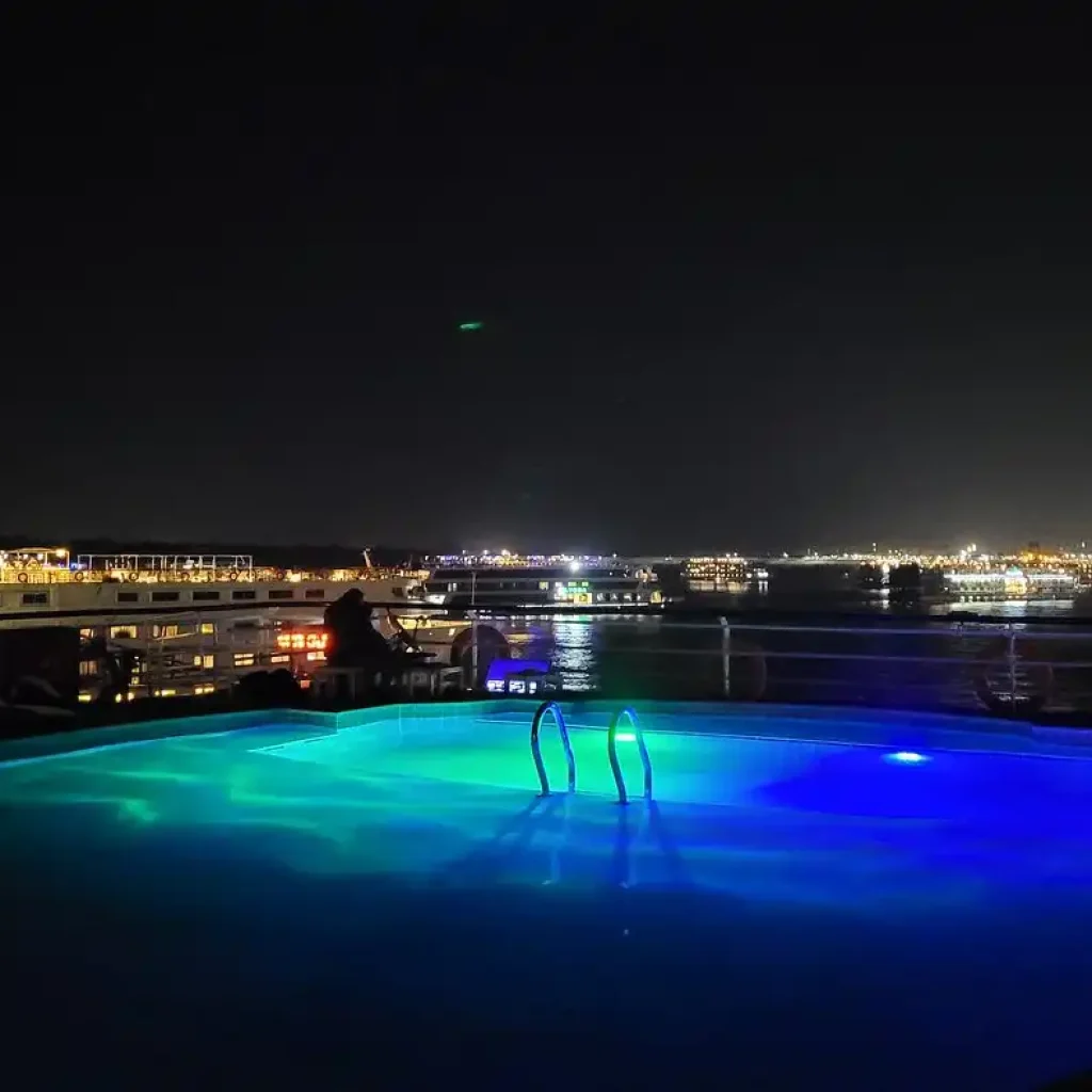 Glowing pool views