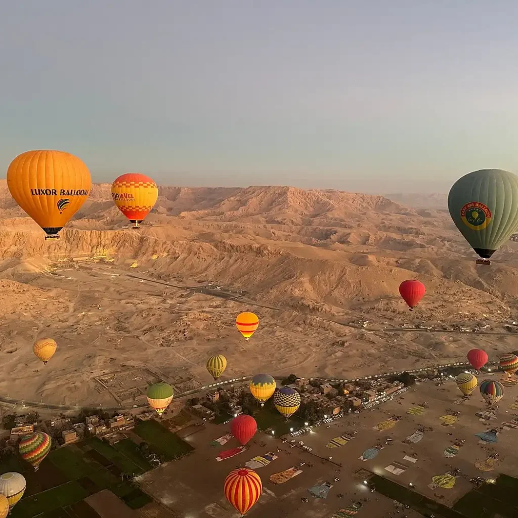 Hot Air Balloons Over the Desert Mountains